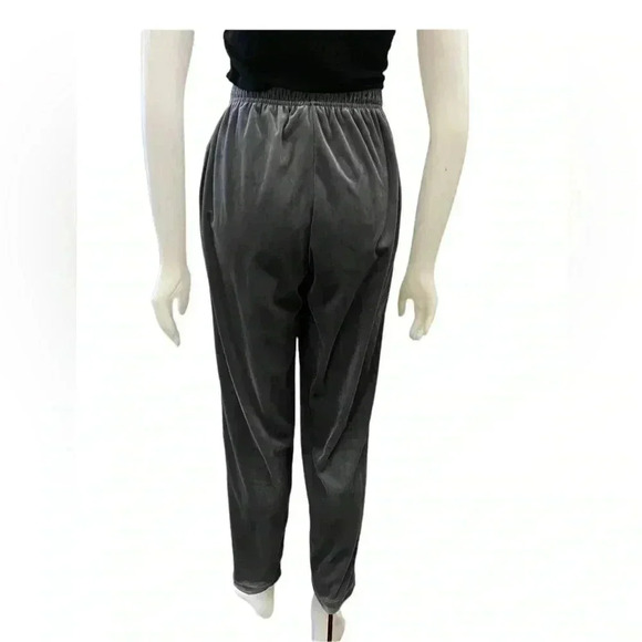 Adolfo Sport Vintage Grey Velour Lounge Jogging  Pants Size Small - Picture 2 of 7